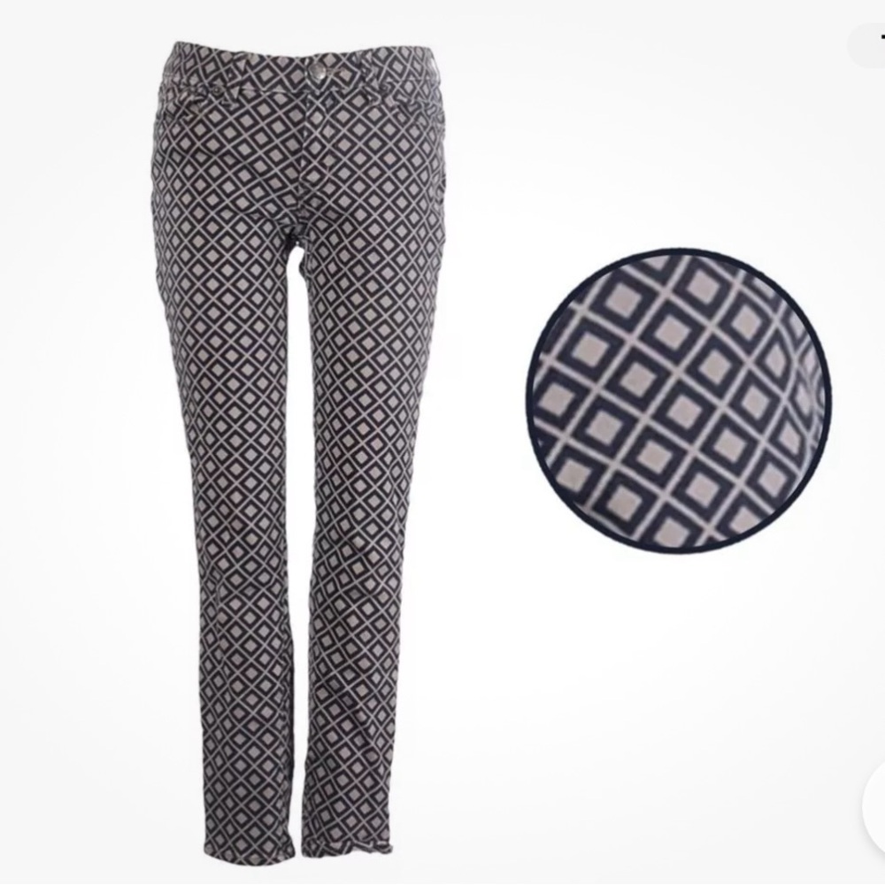 J.crew diamond print ankle jeans 25